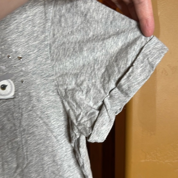 Kate Spade New York Broome Street Heather Gray Owl Stars Cotton Tee Size Large - Picture 5 of 7